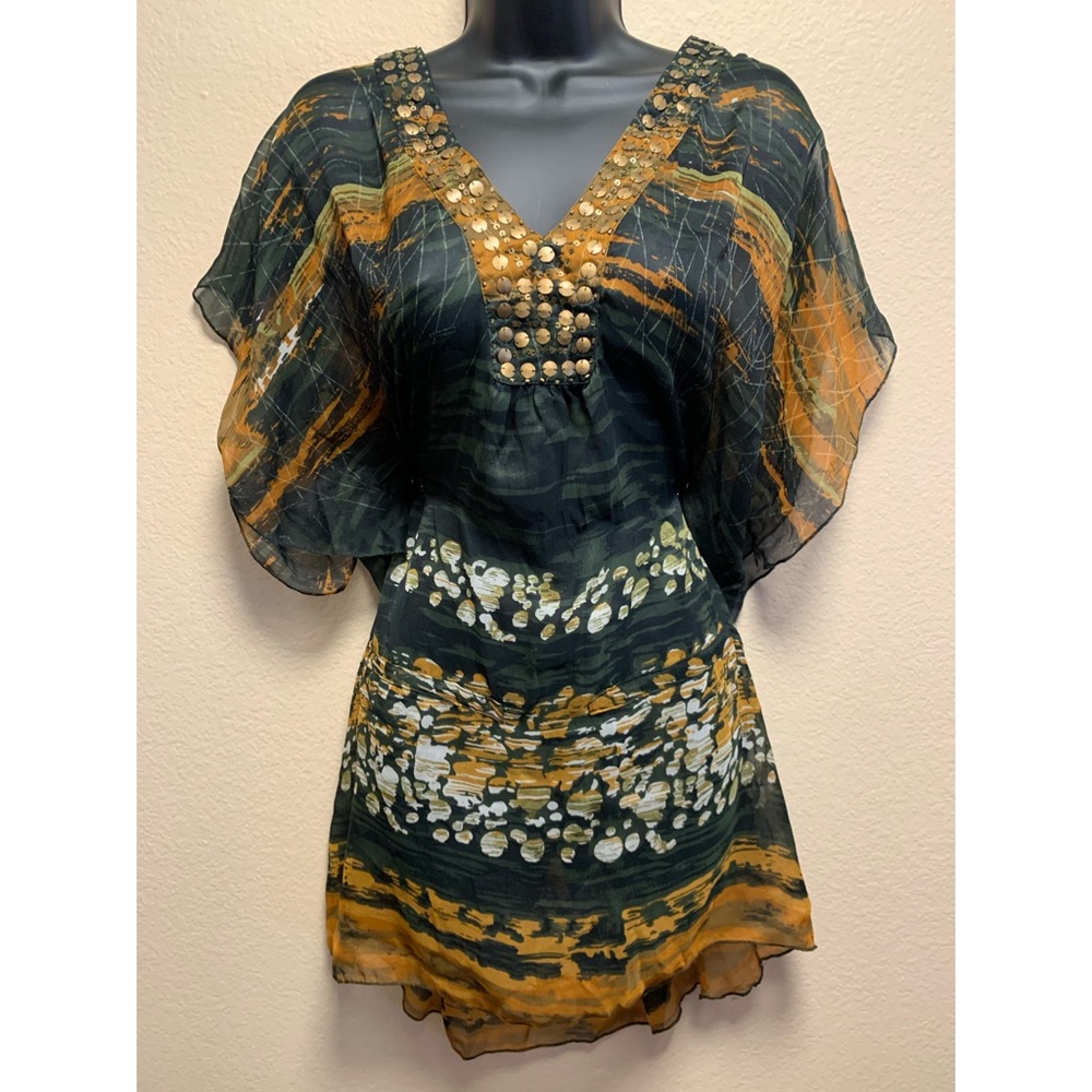 NWOT Multi-colored bathing suit Coverup One Size